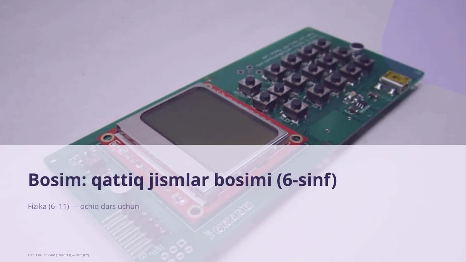 Bosim: qattiq jismlar bosimi (6-sinf)