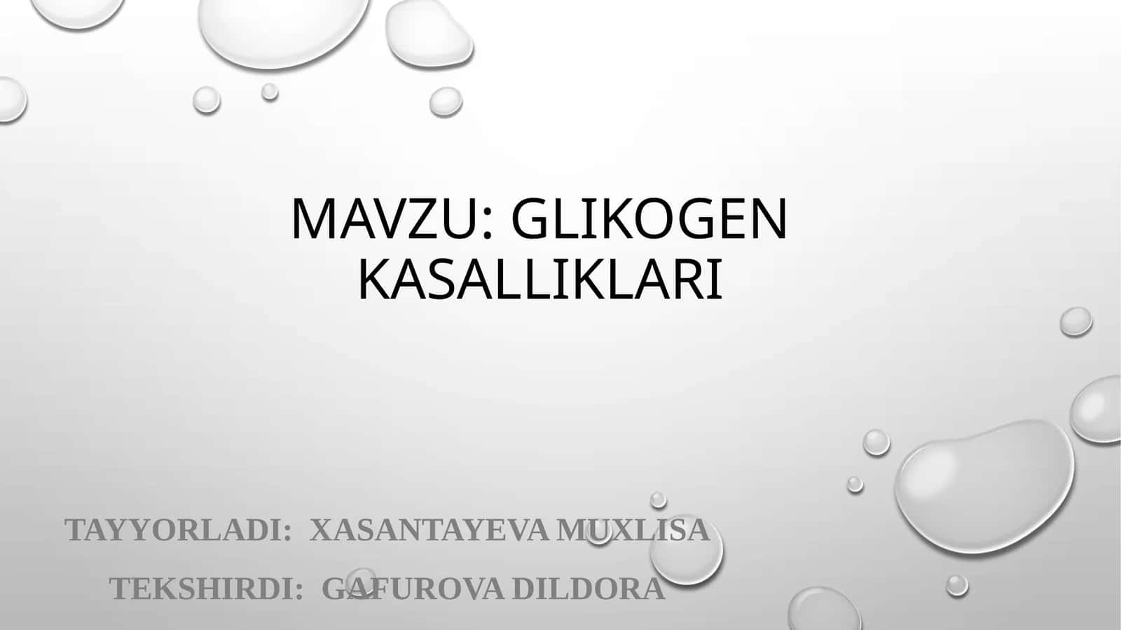 Glikogenkasalliklari