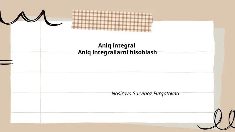Aniq integral
