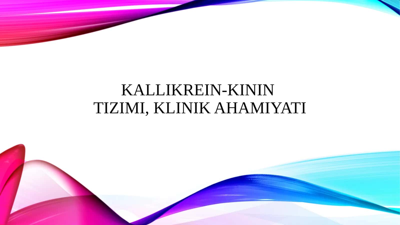 Kallikrein-kinin tizimi, klinik ahamiyati