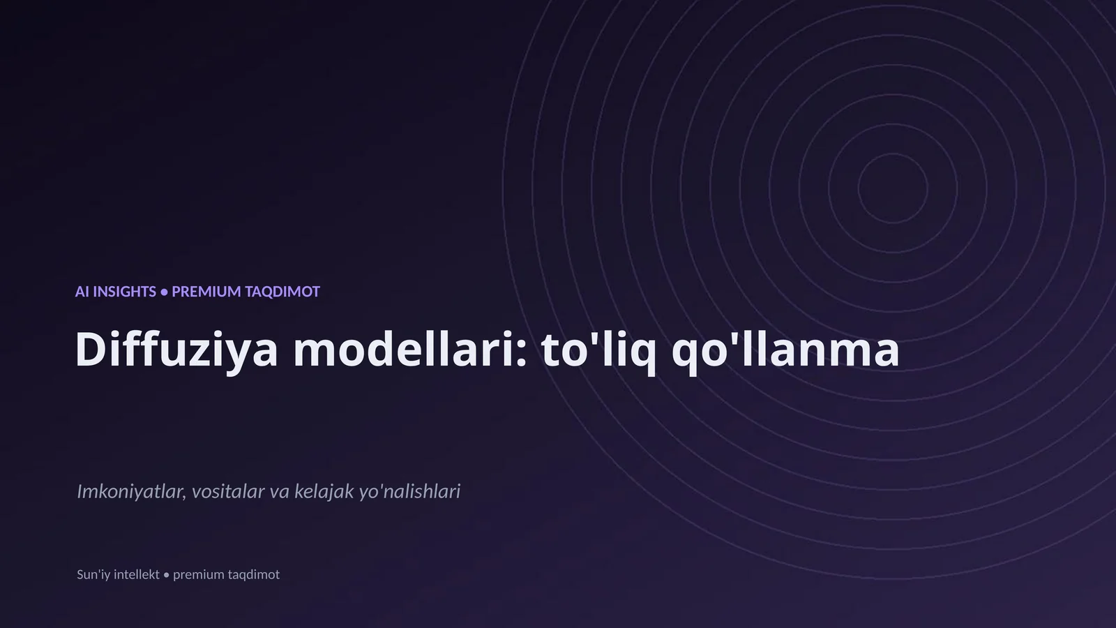 AI INSIGHTS • PREMIUM TAQDIMOT