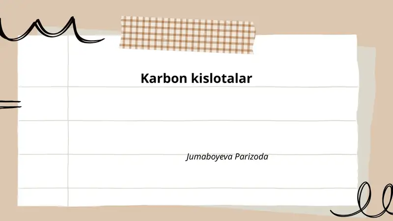 Karbon kislotalar