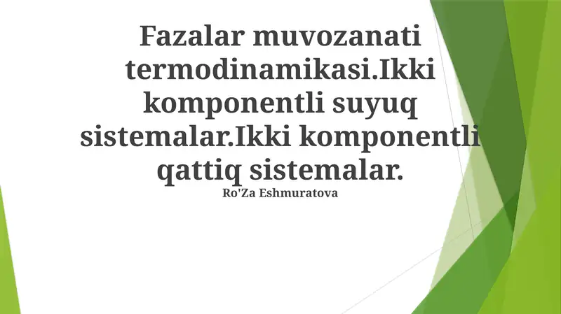 Ikki Komponentli Qattiq Sistemalar: Fazali Diagramma va Qo'llanilishi