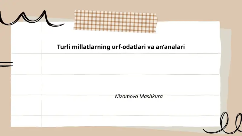 Nikoh marosimlari va to'y urf-odatlari