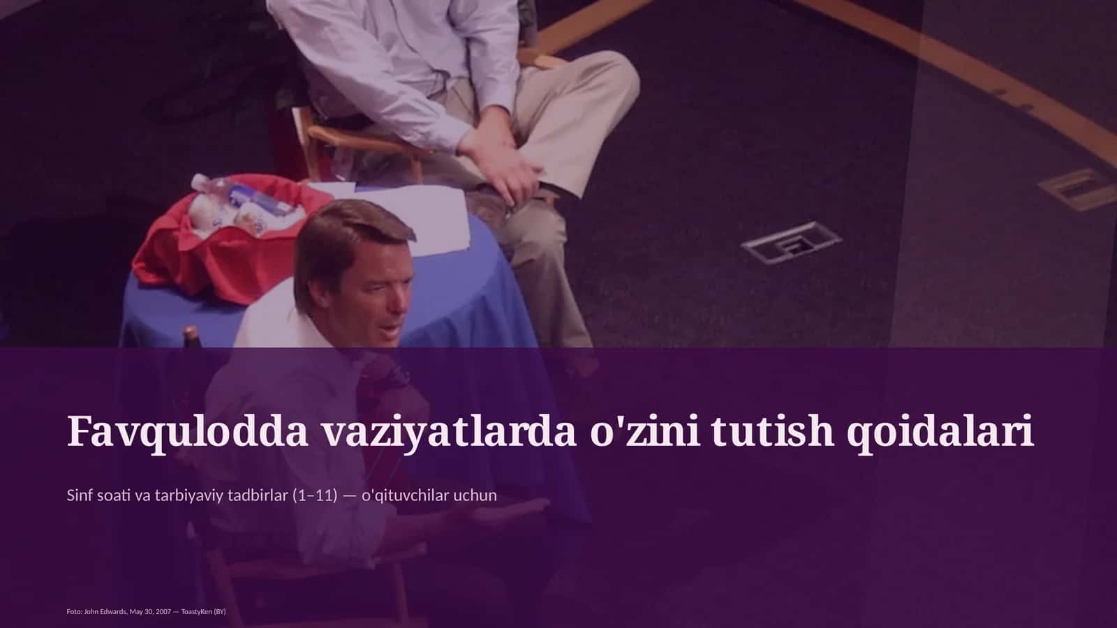 Favqulodda vaziyatlarda o'zini tutish qoidalari