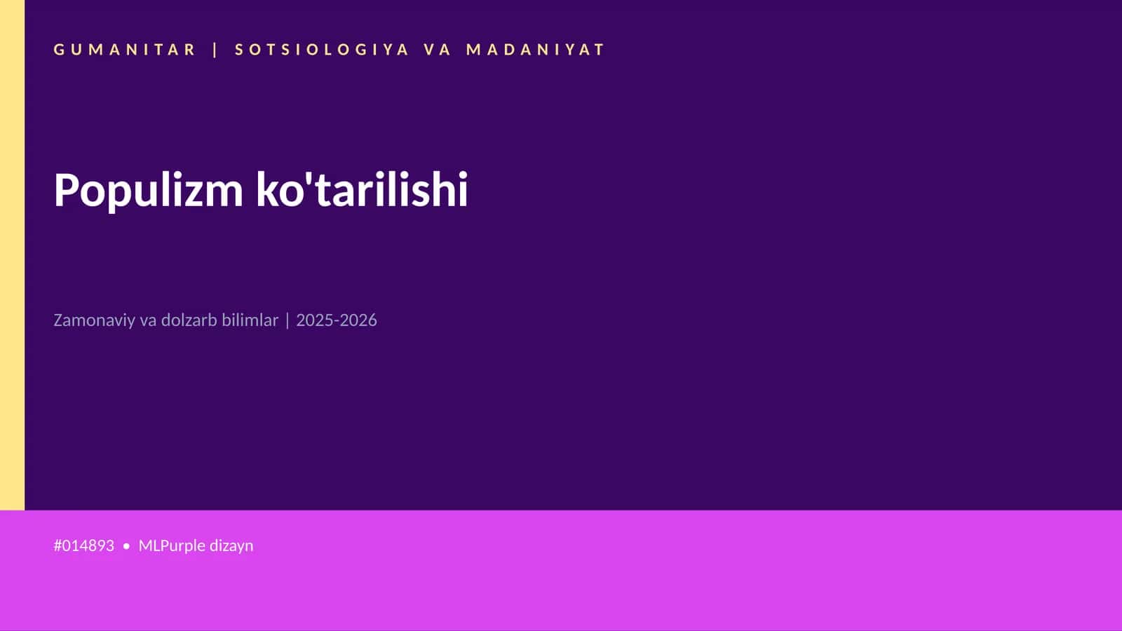 Populizm ko'tarilishi