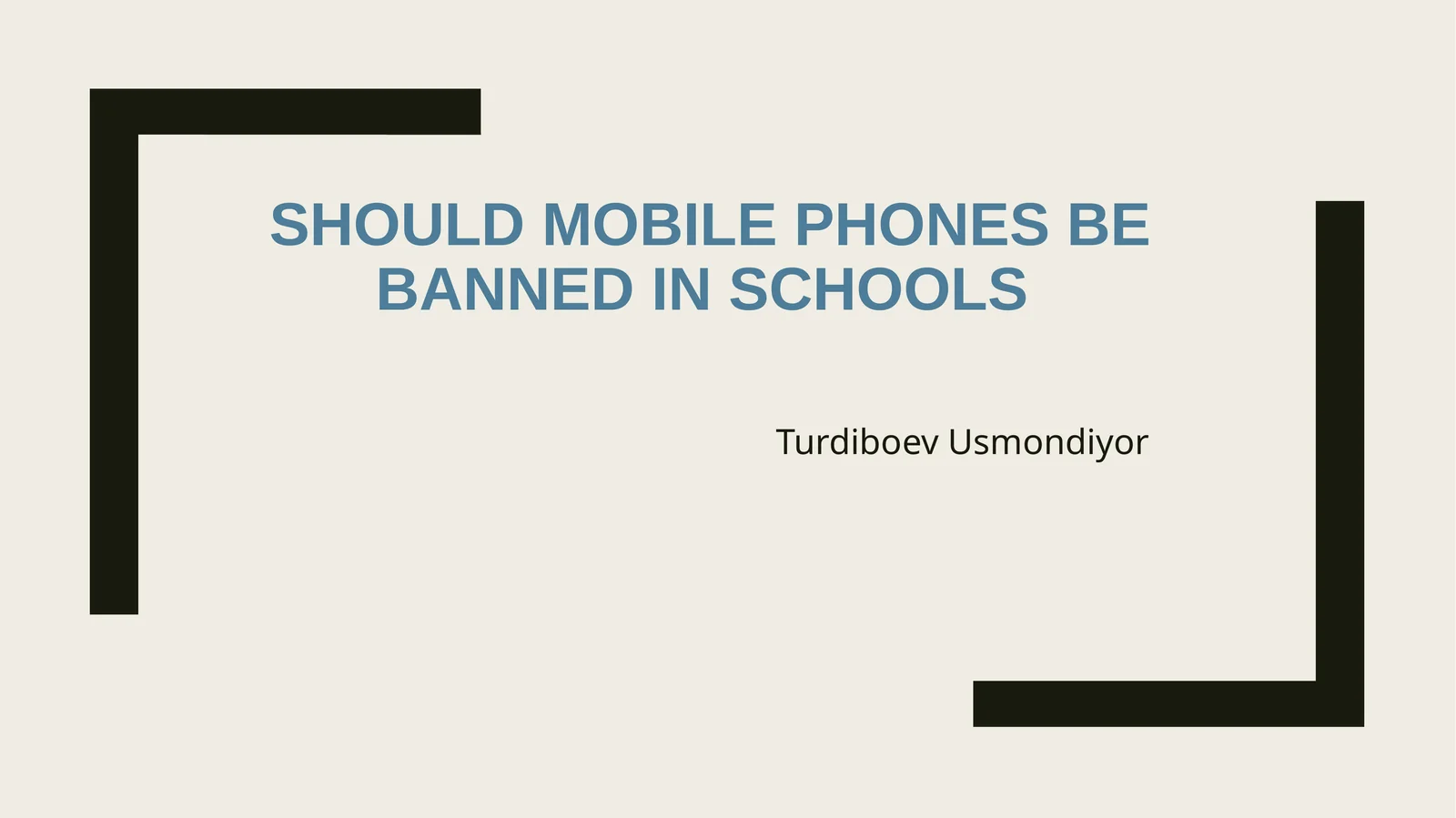 Should mobile phones be banned in schools