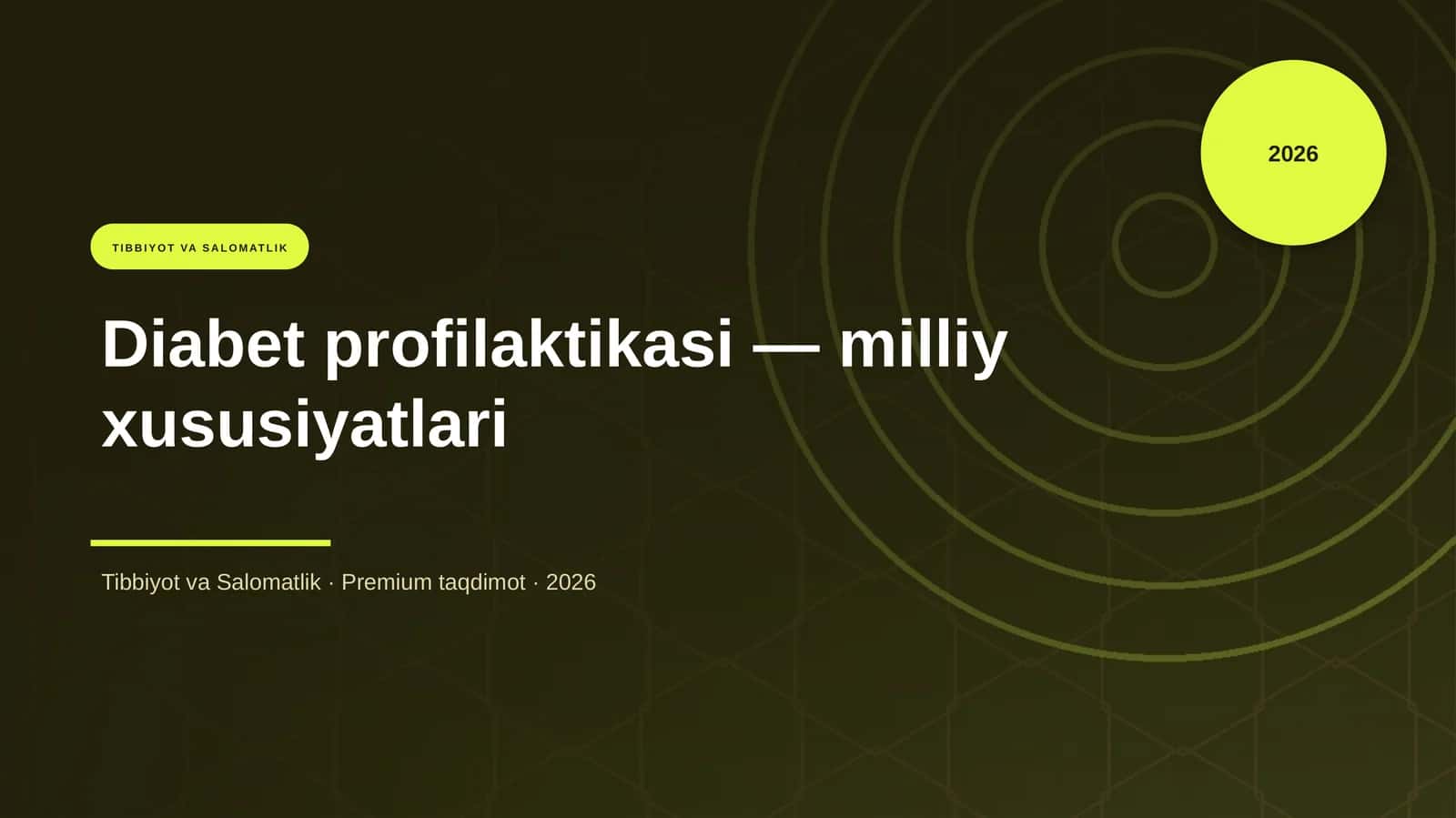 Diabet profilaktikasi — milliy xususiyatlari