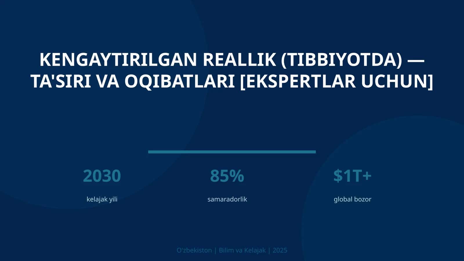 Kengaytirilgan reallik (tibbiyotda) — ta'siri va oqibatlari [ekspertlar uchun]