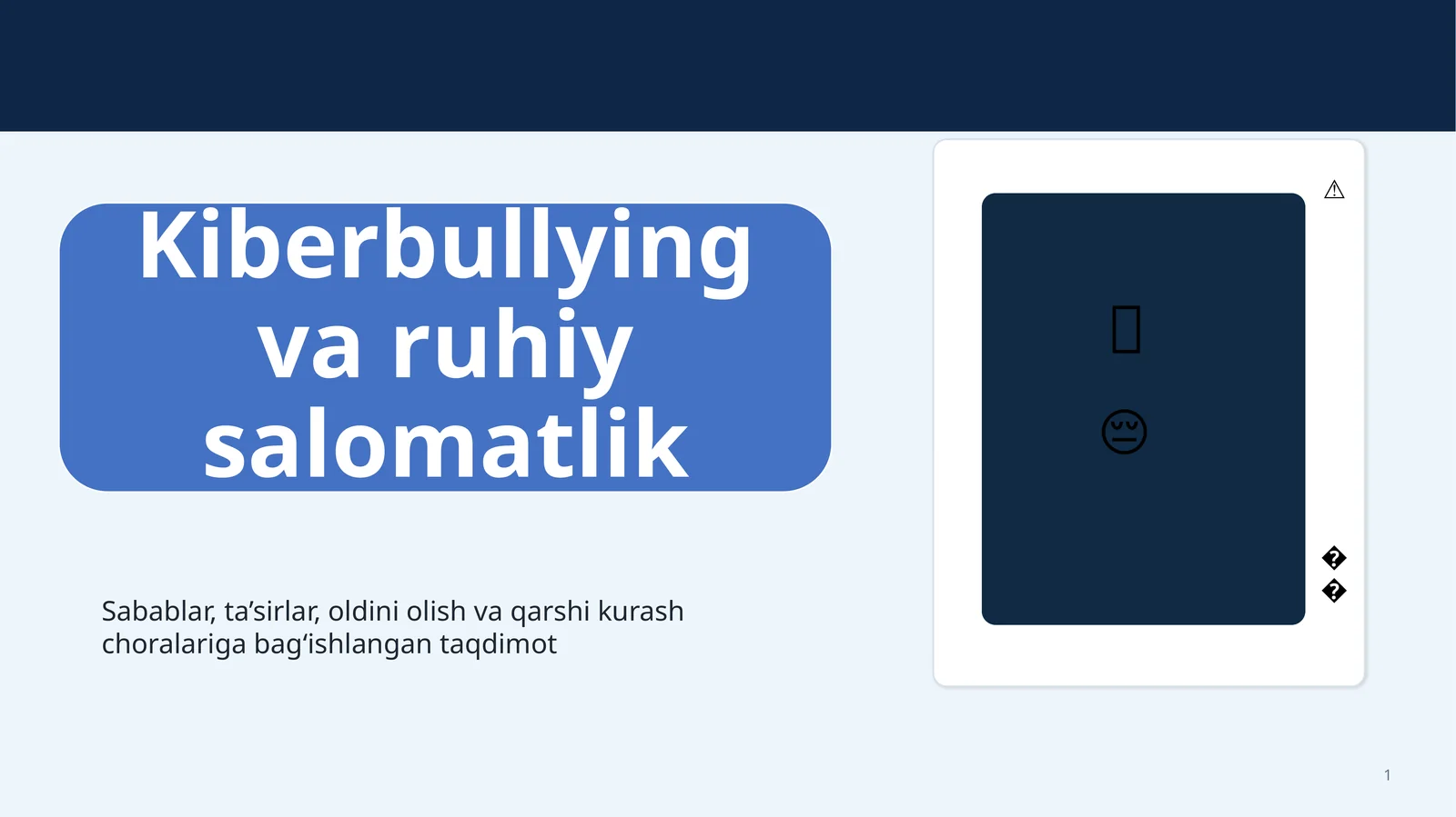 Kiberbullying tushunchasi, turlari va sabablari