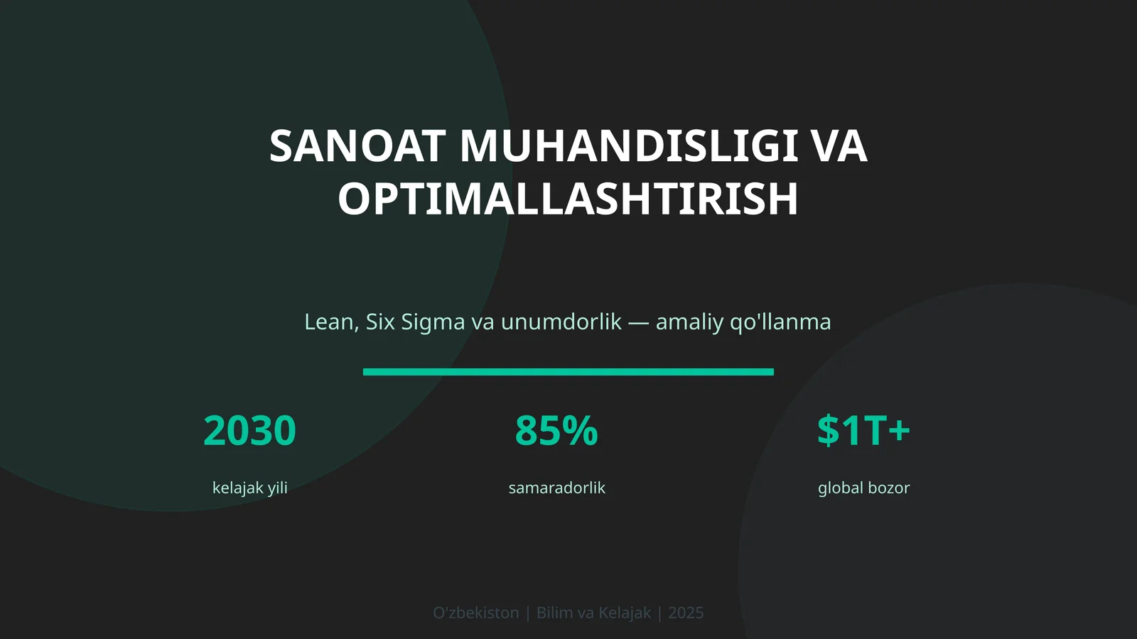 Lean, Six Sigma va unumdorlik — amaliy qo'llanma