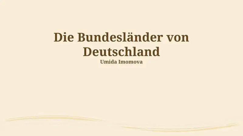 Die Bundesländer von Deutschland