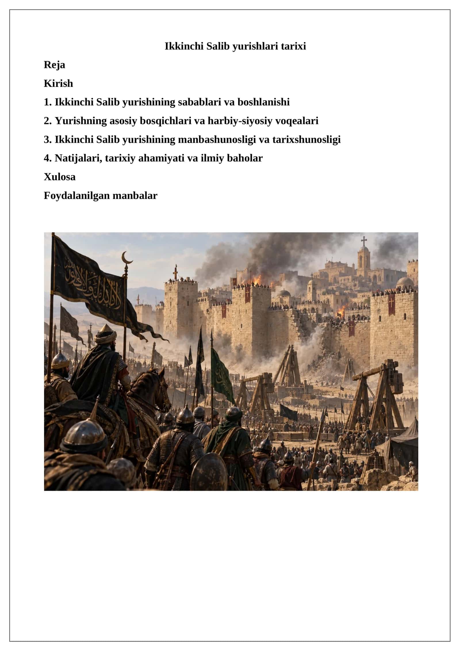 Ikkinchi Salib yurishlari tarixi