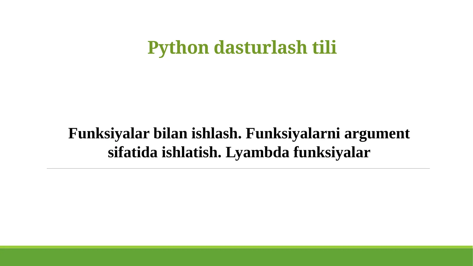 Funksiyalar