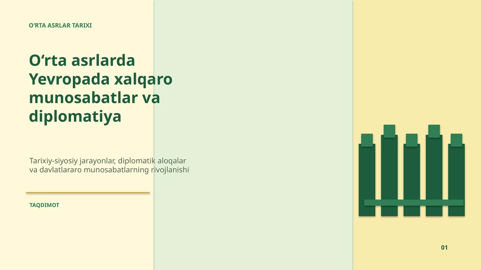 O‘rta asrlarda Yevropada xalqaro munosabatlar va diplomatiya