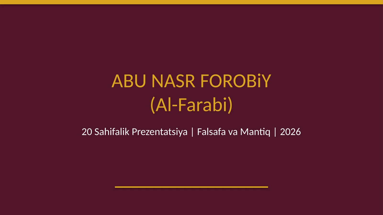 Abu Nasr Forobiy