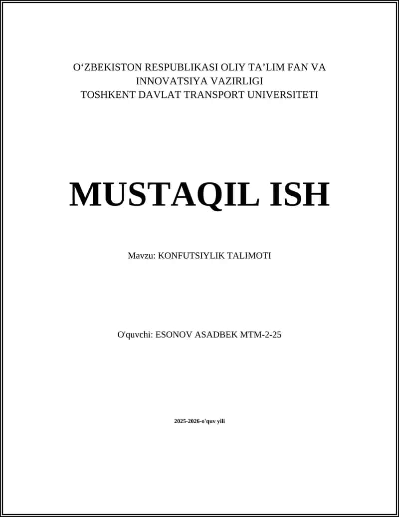 KONFUTSIYLIK TALIMOTI