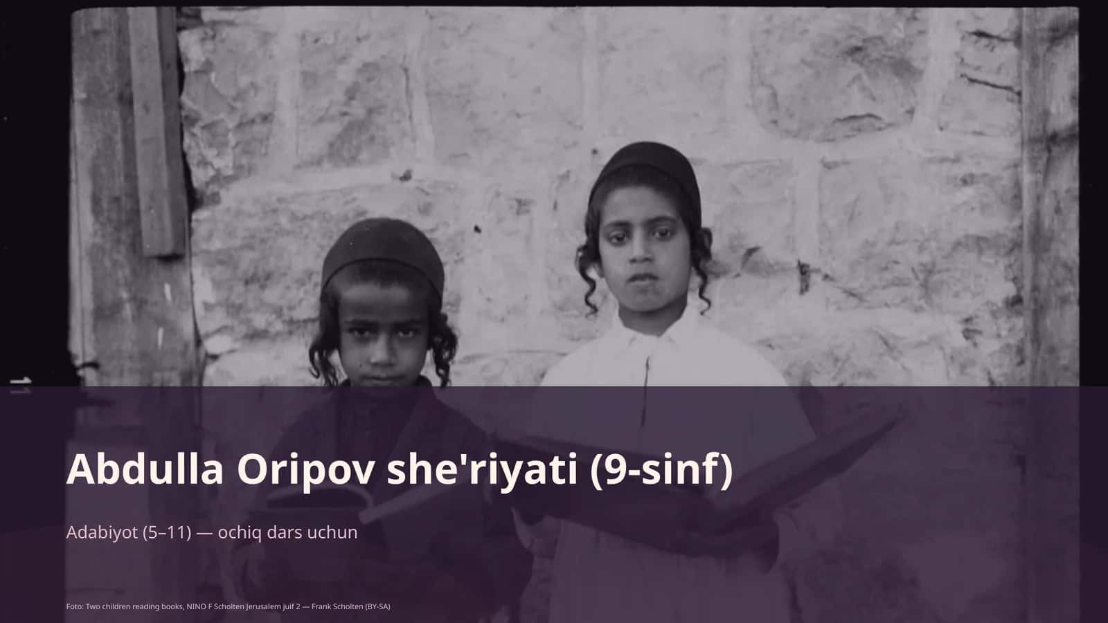 Abdulla Oripov she'riyati (9-sinf)