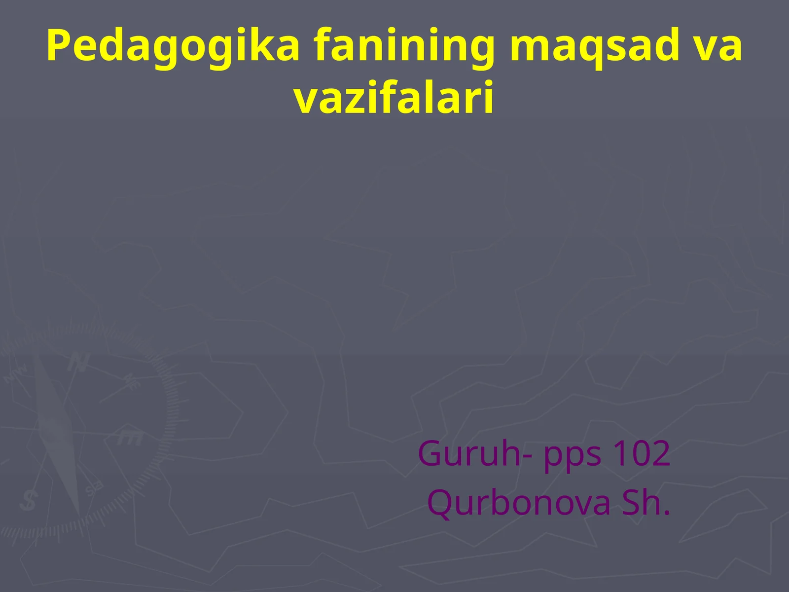 Pedagogika fanining maqsadi va vazifalari