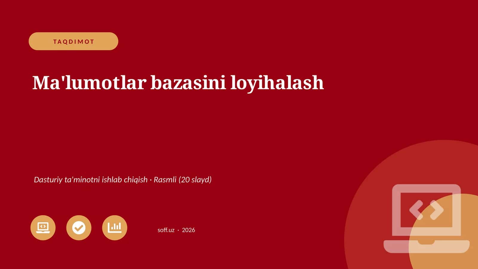 Ma'lumotlar bazasini loyihalash