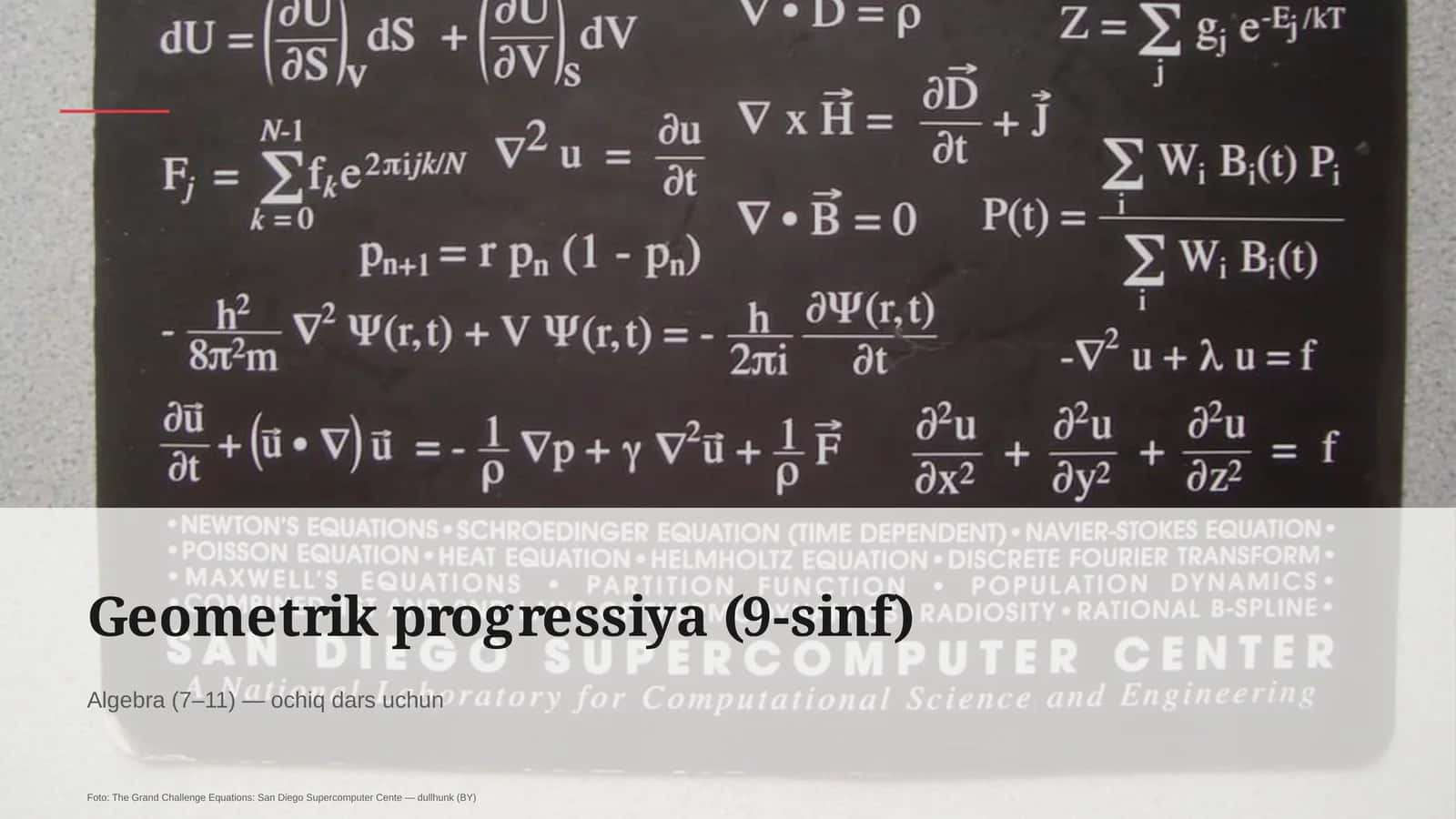 Geometrik progressiya (9-sinf)