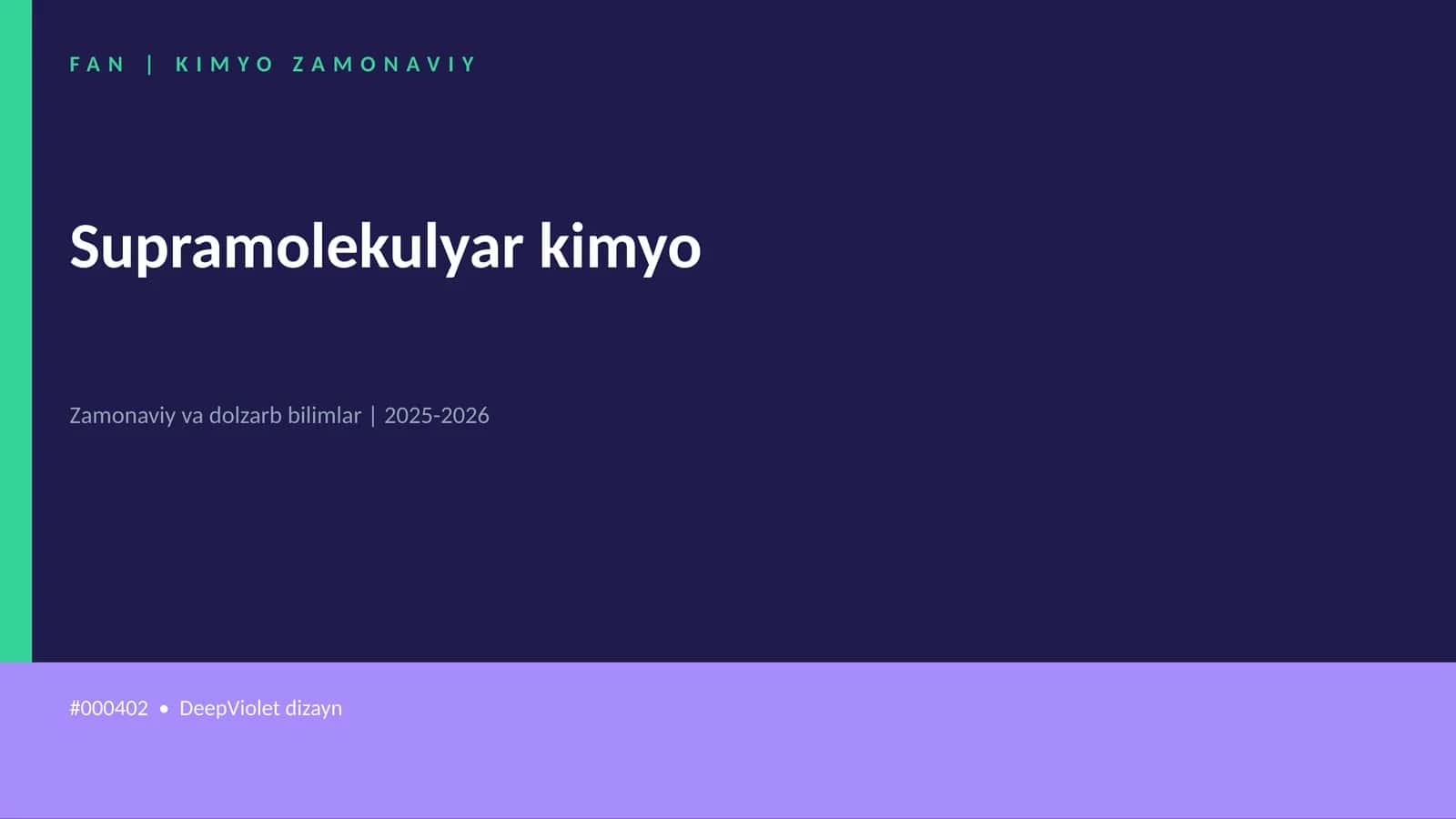 Supramolekulyar kimyo