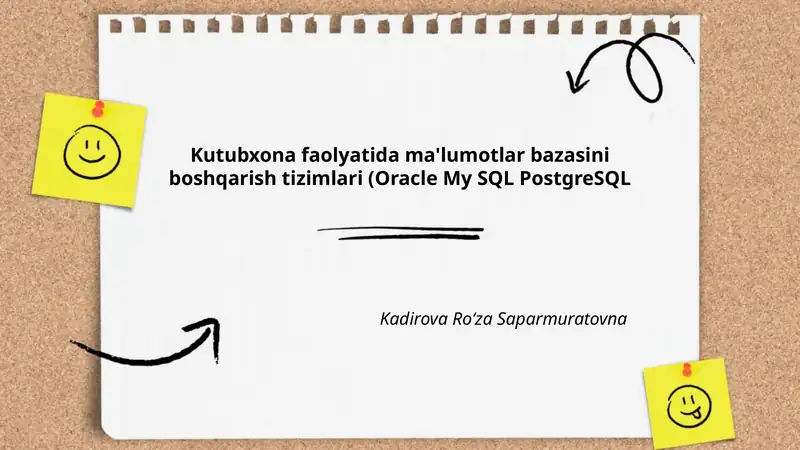 Ma'lumotlar bazasini boshqarish tizimlari