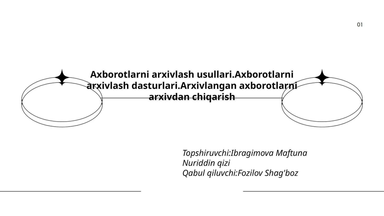 Axorotlarni arxivlash usullari