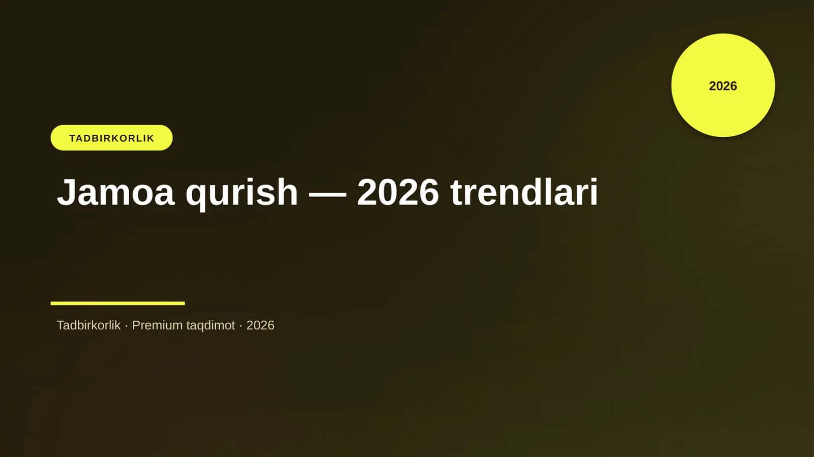 Jamoa qurish — 2026 trendlari