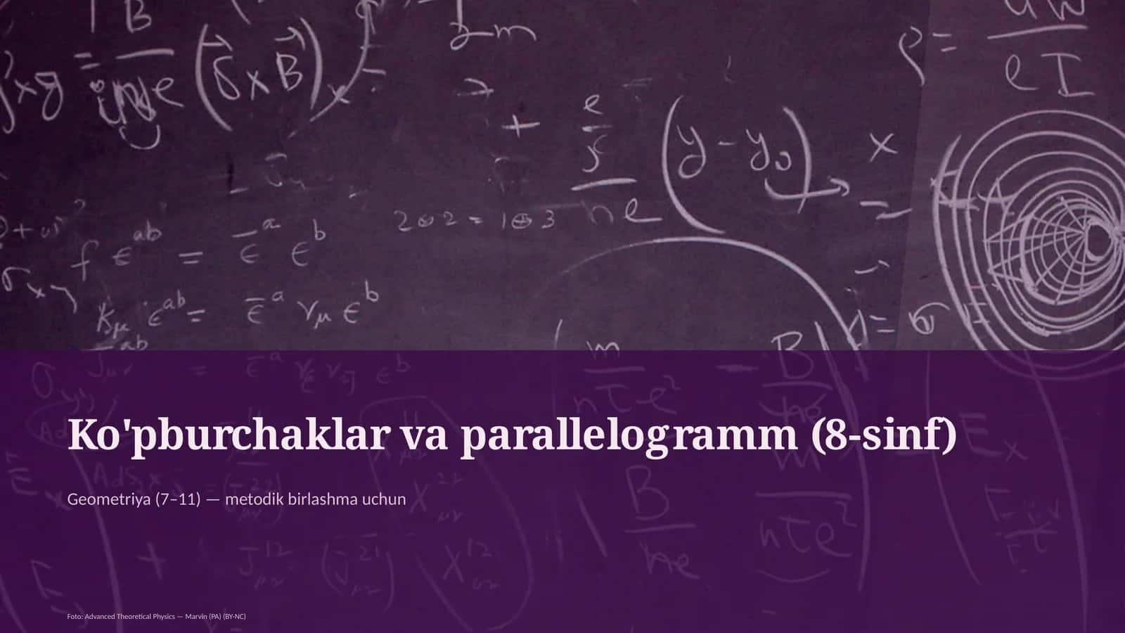 Ko'pburchaklar va parallelogramm (8-sinf)