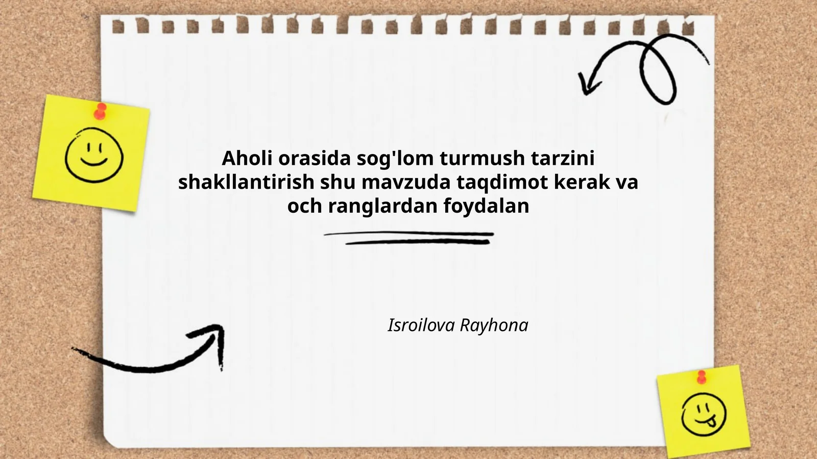 Aholi orasida sog'lom turmush tarzini shakllantirish