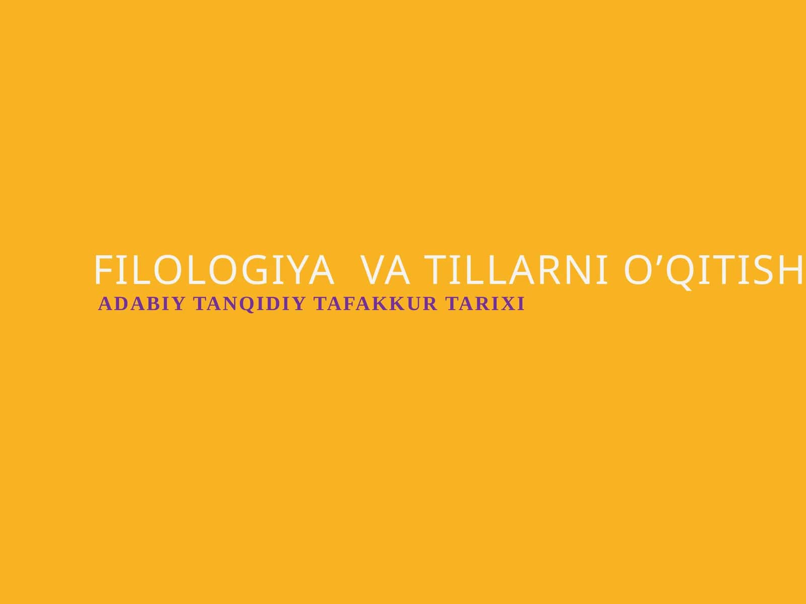 Adabiy tanqidiy tafakkur tarixi