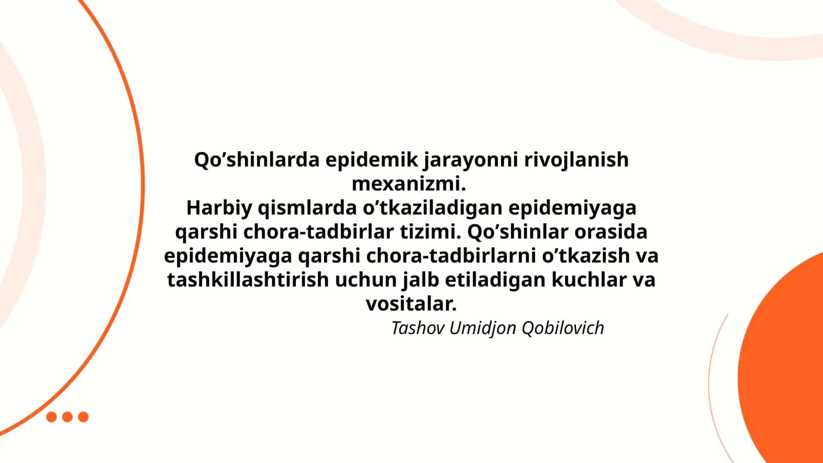 Qoʼshinlarda epidemik jarayonni rivojlanish mexanizmi