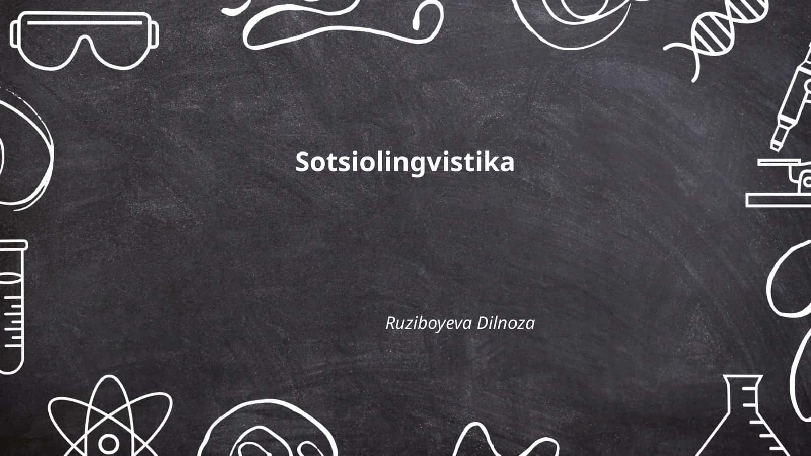 Sotsiolingvistika