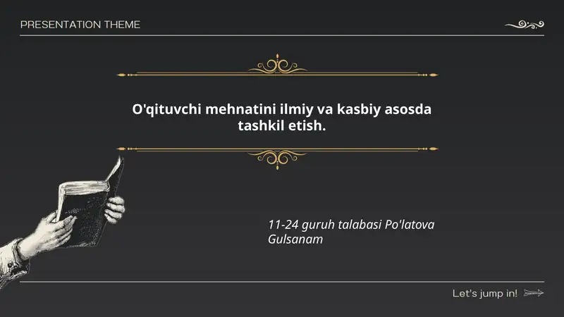 O'qituvchi mehnati