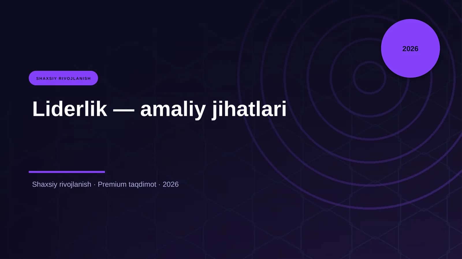 Liderlik — amaliy jihatlari