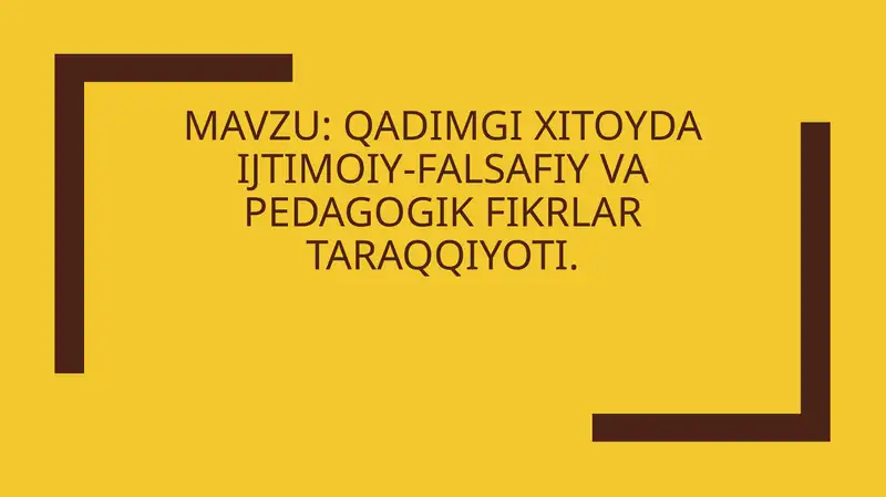 Konfutsiy ta'limoti