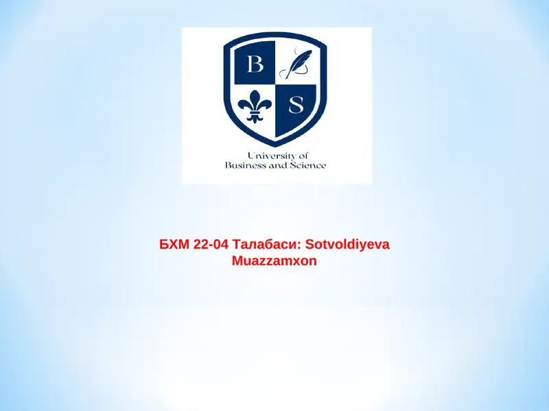Moliyaviy va boshqaruvhisobi fanining predmeti va metodi