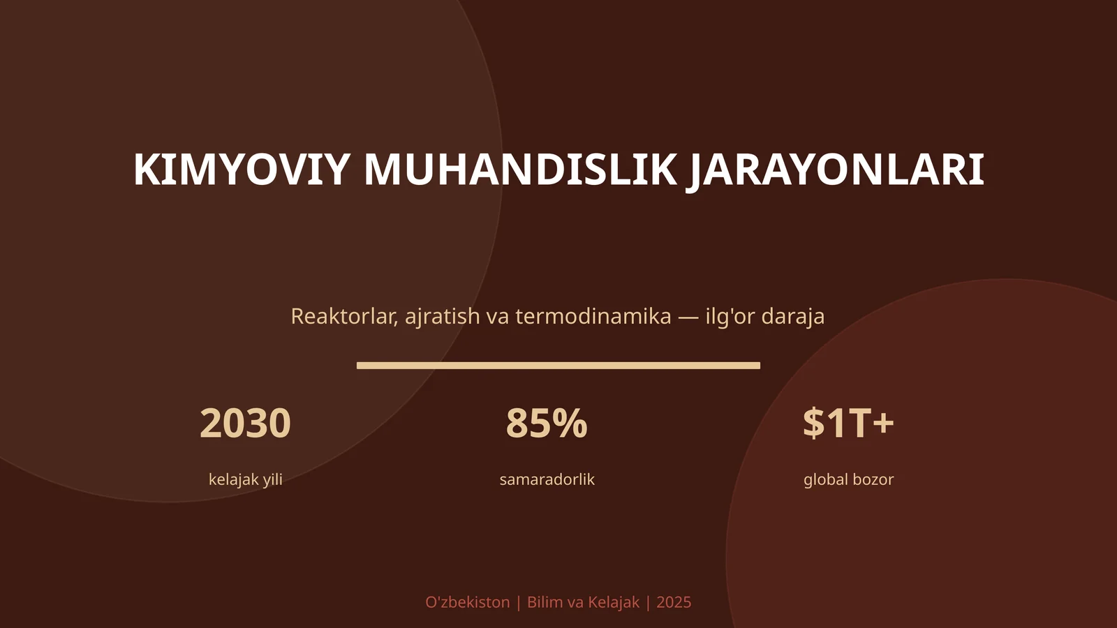 KIMYOVIY MUHANDISLIK JARAYONLARI