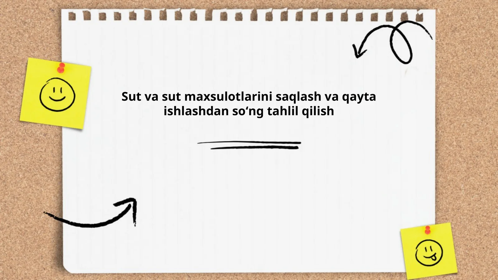 Sut va sut maxsulotlarini saqlash va qayta ishlashdan so'ng tahlil qilish