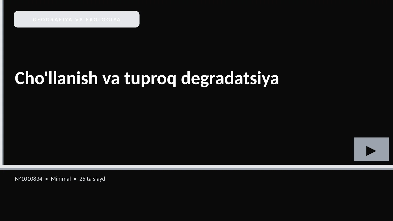 GEOGRAFIYA VA EKOLOGIYA