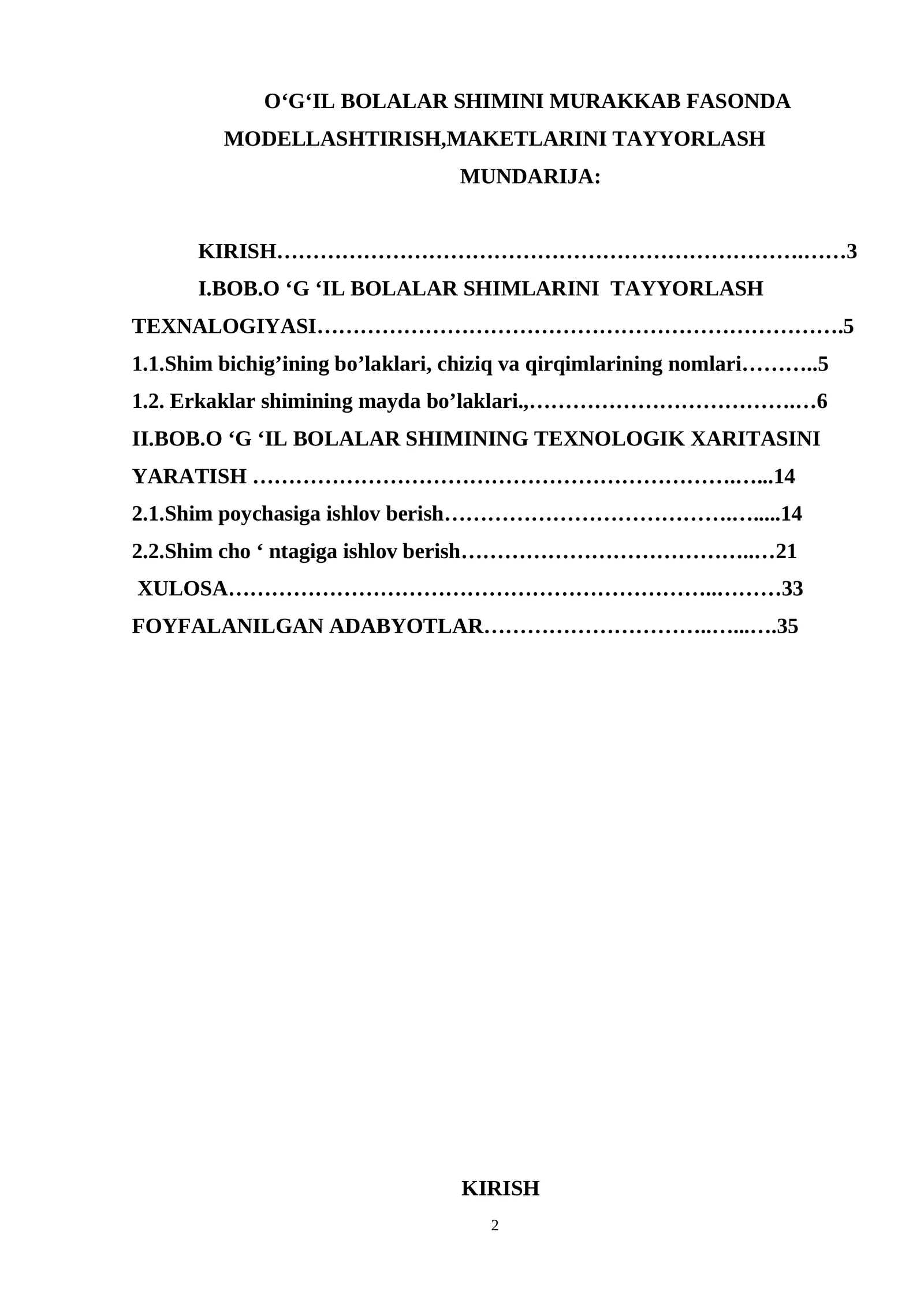 O'G'il Bolalar Shimini Murakkab Fasonda Modellashtirish