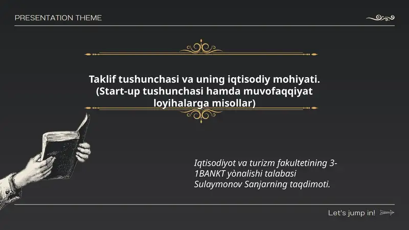 Start-up tushunchasi hamda muvofaqqiyat loyihalarga misollar