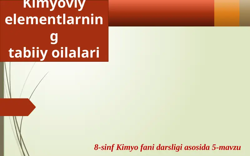 Kimyoviy elementlarning tabiiy oilalari