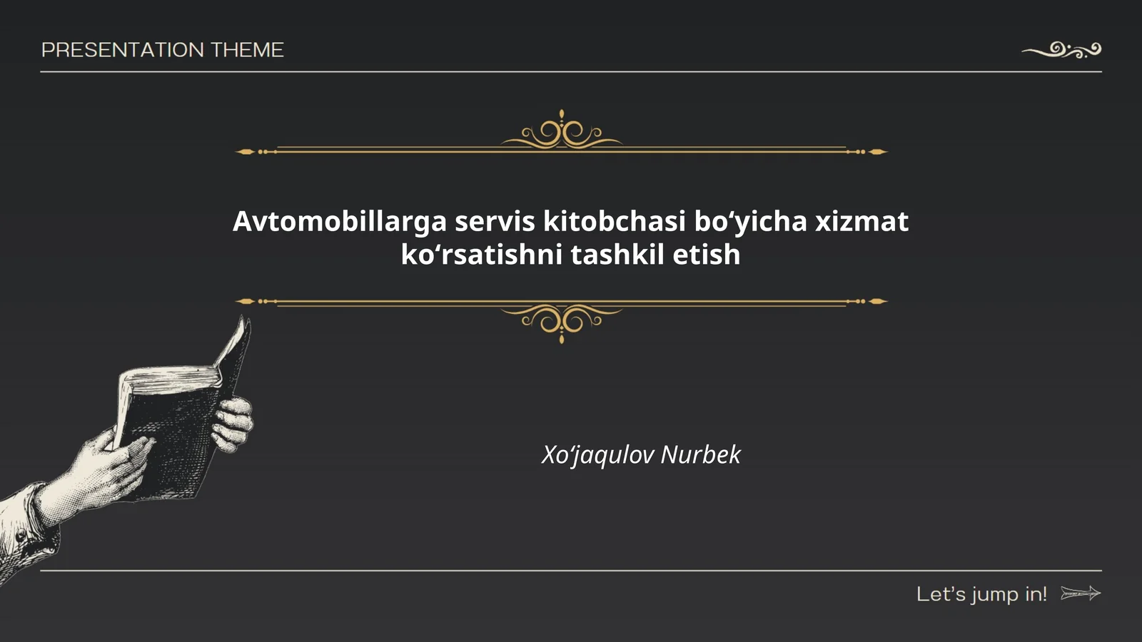 Avtomobillarga servis kitobchasi boʻyicha xizmat koʻrsatishni tashkil etish