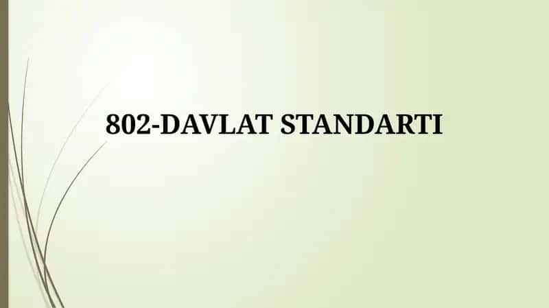802-DAVLAT STANDARTI