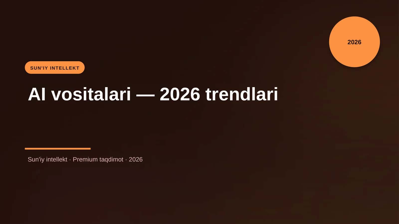 AI vositalari — 2026 trendlari