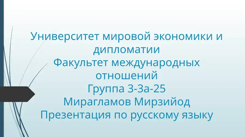 Презентация по русскому языку