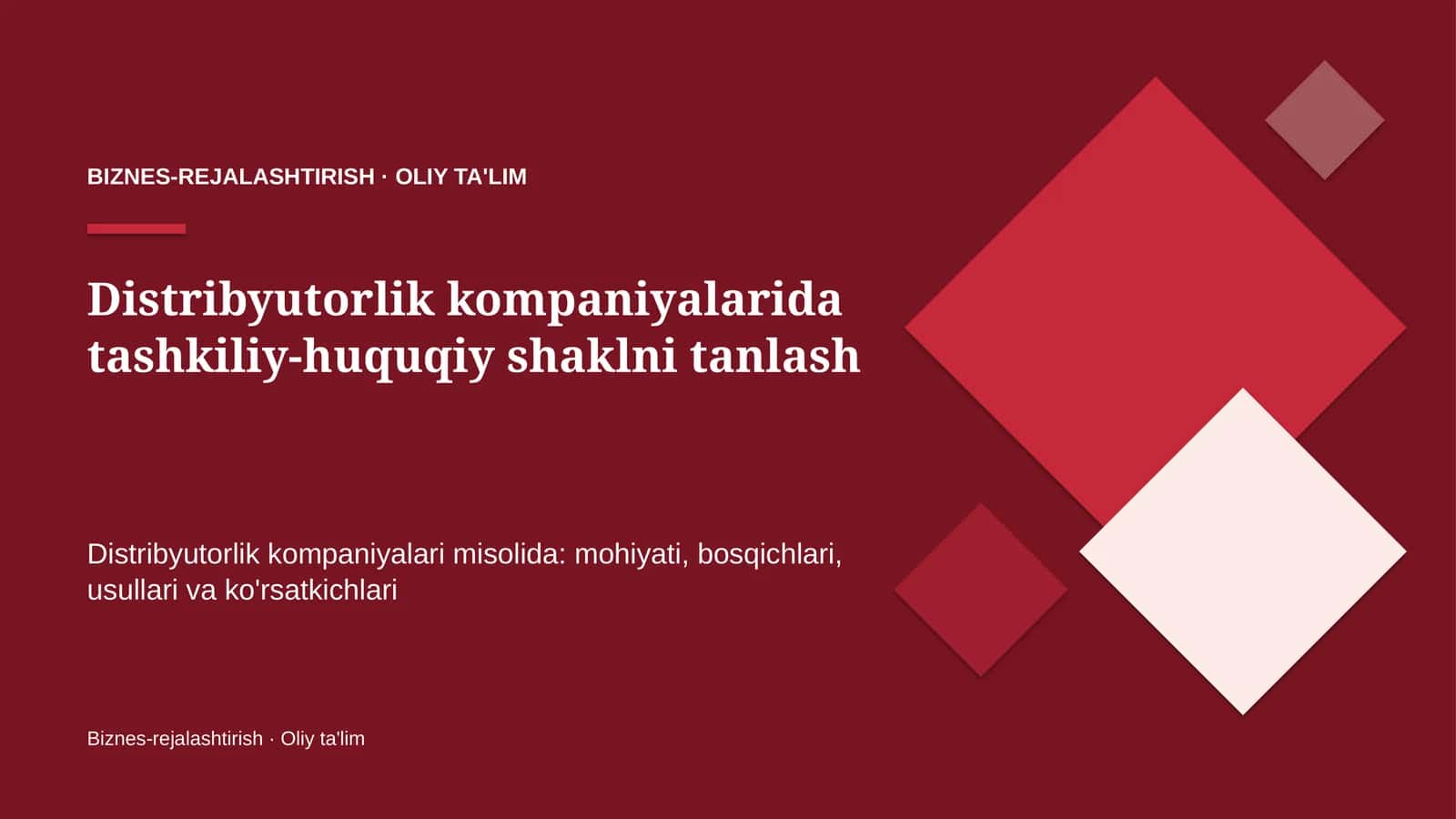 distribyutorlik kompaniyalarida tashkiliy huquqiy shaklni tanlash 8592