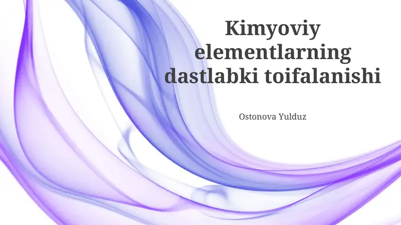 Kimyoviy elementlarning dastlabki toifalanishi